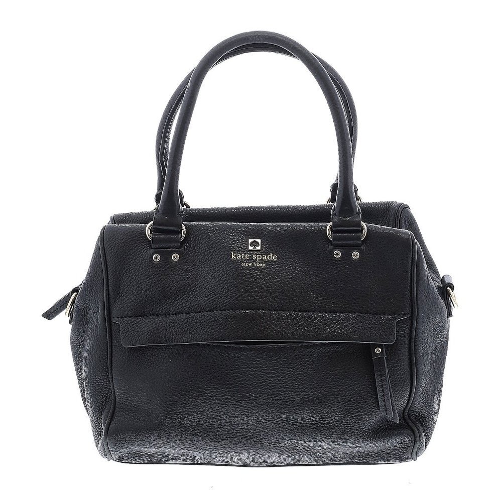 Kate Spade New York Grant Park Shelby Black Pebbled Leather Crossbody Satchel